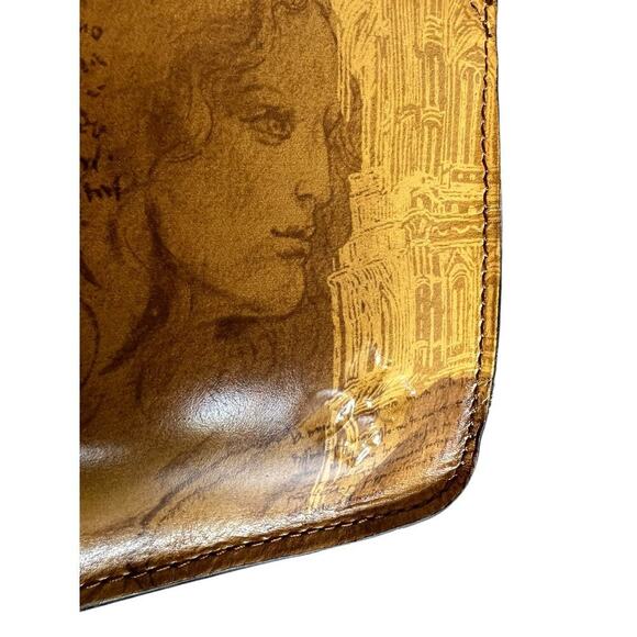Patricia Nash Gradina Flap Leather Crossbody‎ - Italian Sketchbook - Turn Lock - Picture 9 of 11